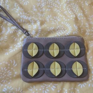 Faux leather Loft wristlet/ coin purse